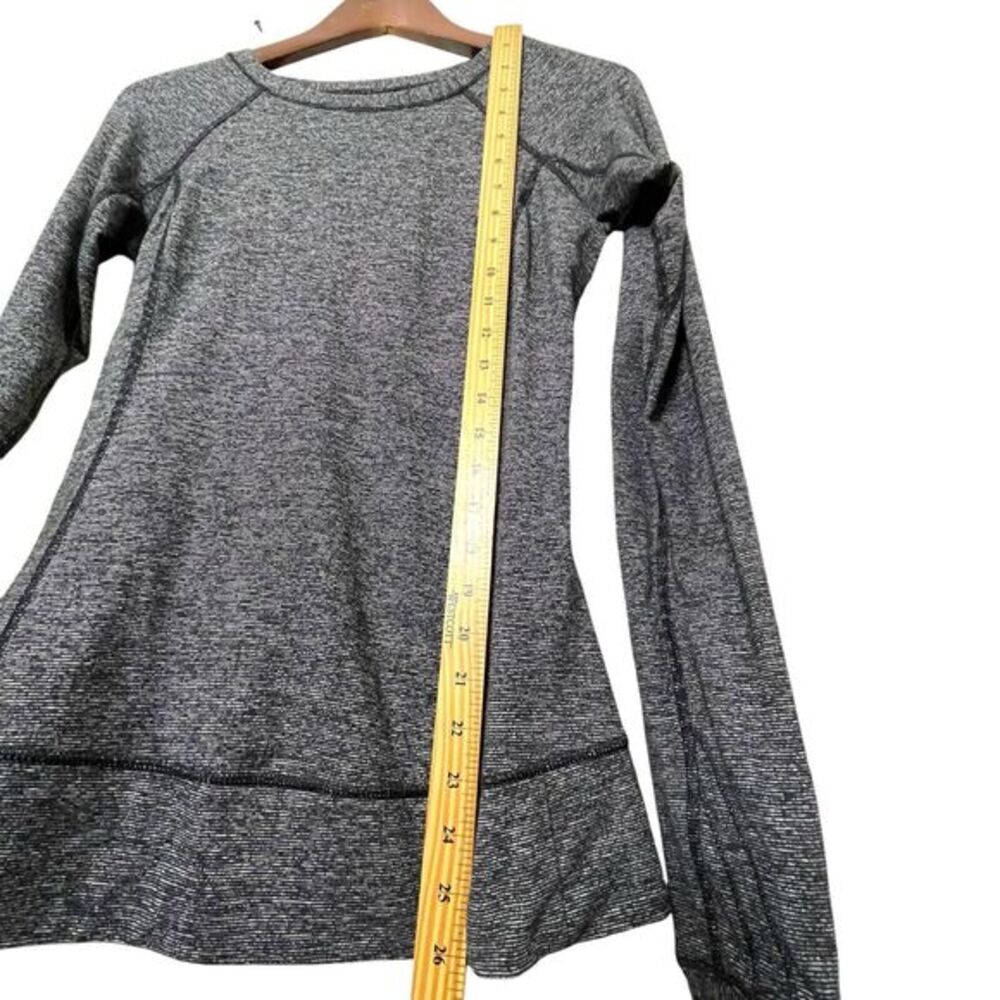 Lululemon Race Your Pace Long Sleeve Shirt In Wee‎ Stripe Heathered Black Size 4 - Picture 10 of 10
